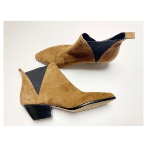 Diane Von Furstenberg Nadie Suede Brown Bootie